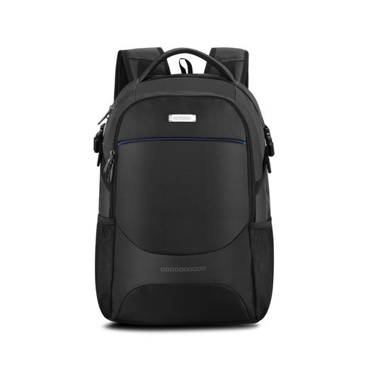 【美旅】轻便耐磨 男士通勤商务 加厚电脑隔层 通风背板 舒适背负 拉杆挂套 双肩包BX9基础 商品图1