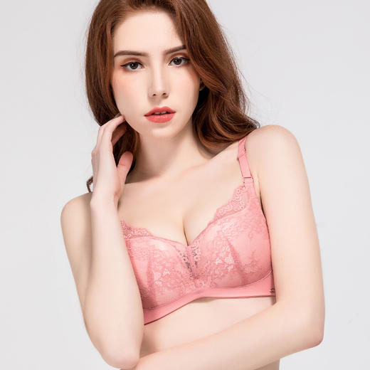 【秒杀品不退不换】皇家丽美小胸托胸聚拢舒适三排扣蕾丝内衣WW907-3 商品图1