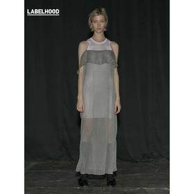 SWAYING 2020春夏新品 设计师修身荷叶边抹胸吊带连衣裙礼服 SW201LS36