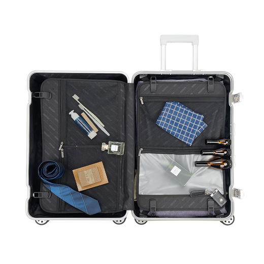 【美旅】铝镁合金 轻质航空系 金属护角 镭射激光LOGO 私密内装干湿分离 拉杆箱 TI5 商品图6