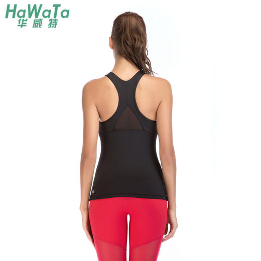 HaWaTa华威特圆领后三角网纱经典背心  夏季瑜伽服 商品图7