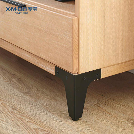 喜梦宝实木电视柜北欧简约置物柜客厅现代储物柜轻工业风 商品图2