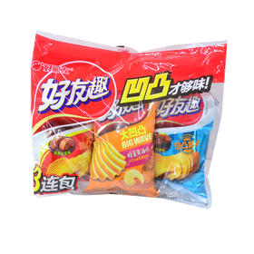 好丽友好友趣3连包薯片111g