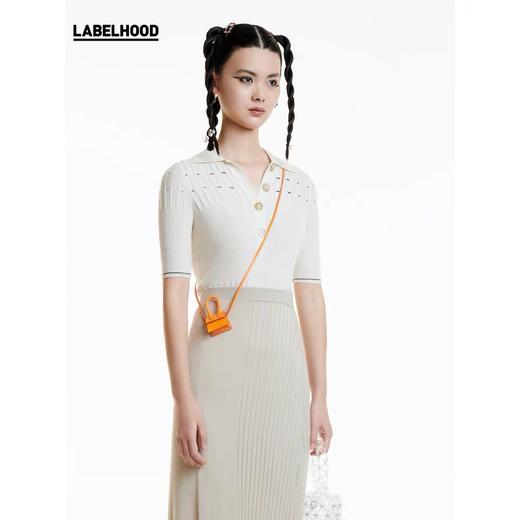 PLY-KNITS 2020春夏新品 纯色修身羊绒上衣五分袖简约优雅知性 CZ22 商品图0