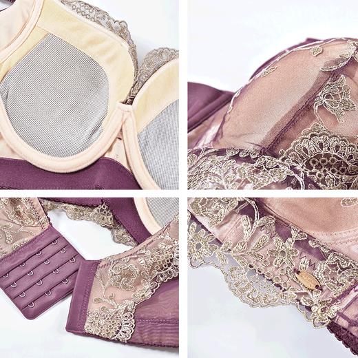 【秒杀品不退不换】皇家丽美记忆钛圈文胸小胸聚拢华丽刺绣宽侧收内衣WJ1835-3 商品图2