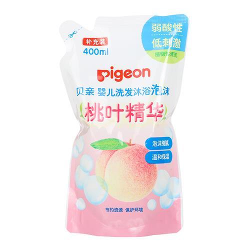 贝亲400ml桃叶精华婴儿洗发沐浴泡沫（补充装）IA228 商品图0