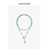 设计师女鞋lost in echo绿玛瑙手工串珠巴洛克珍珠叠戴项链 商品缩略图1
