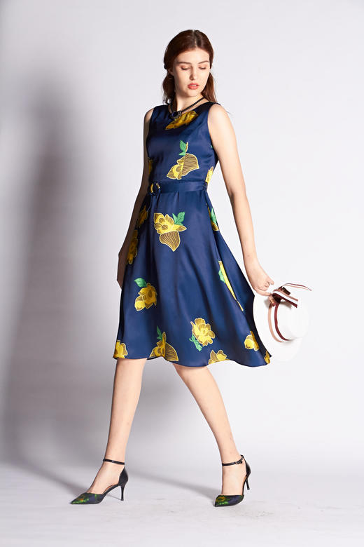 【伯妮斯茵】2S6312--连衣裙--开花的果树--《燃烧的灵魂--梵高》 商品图1