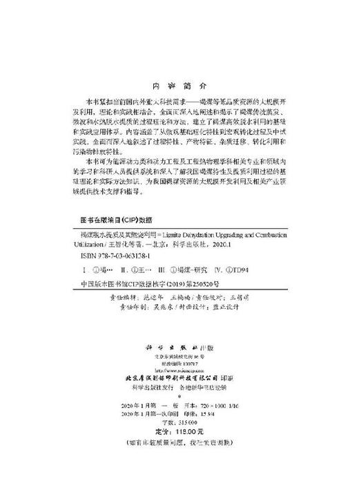 褐煤脱水提质及其燃烧利用 商品图2