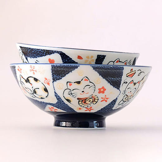 日本六兵卫 招福猫 蓝 L 商品图0