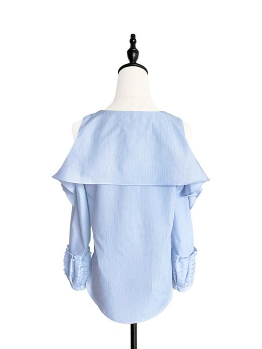 TYNVIE 层次褶皱袖口露肩上衣 商品图2