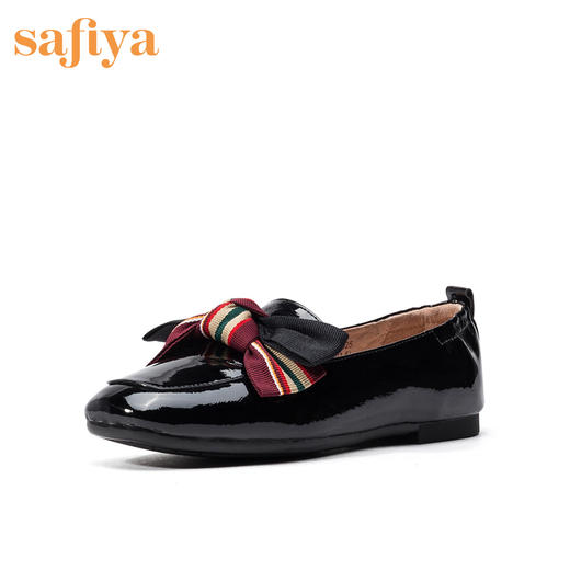 商场同款 | safiya索菲娅2020新款平底牛漆皮蝴蝶结女单鞋SF01111025 商品图0