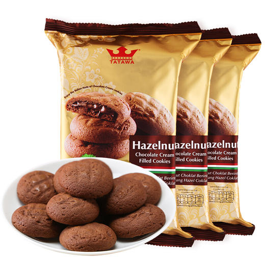 TATAWA原味巧克力软馅曲奇饼干120g 商品图1