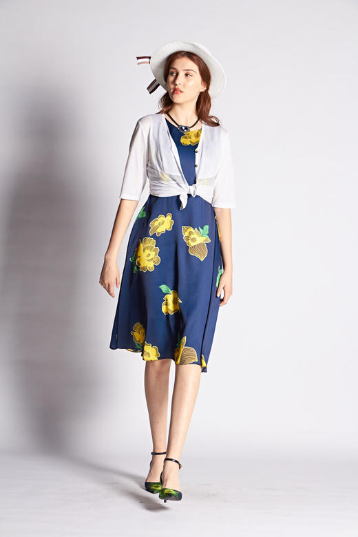 【伯妮斯茵】2S6312--连衣裙--开花的果树--《燃烧的灵魂--梵高》 商品图4