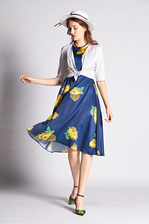 【伯妮斯茵】2S6312--连衣裙--开花的果树--《燃烧的灵魂--梵高》 商品图5