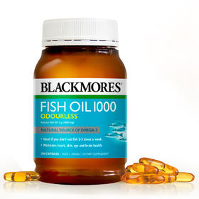 【跨境】澳洲澳佳宝Blackmores无腥味深海鱼油胶囊1000mg 400粒