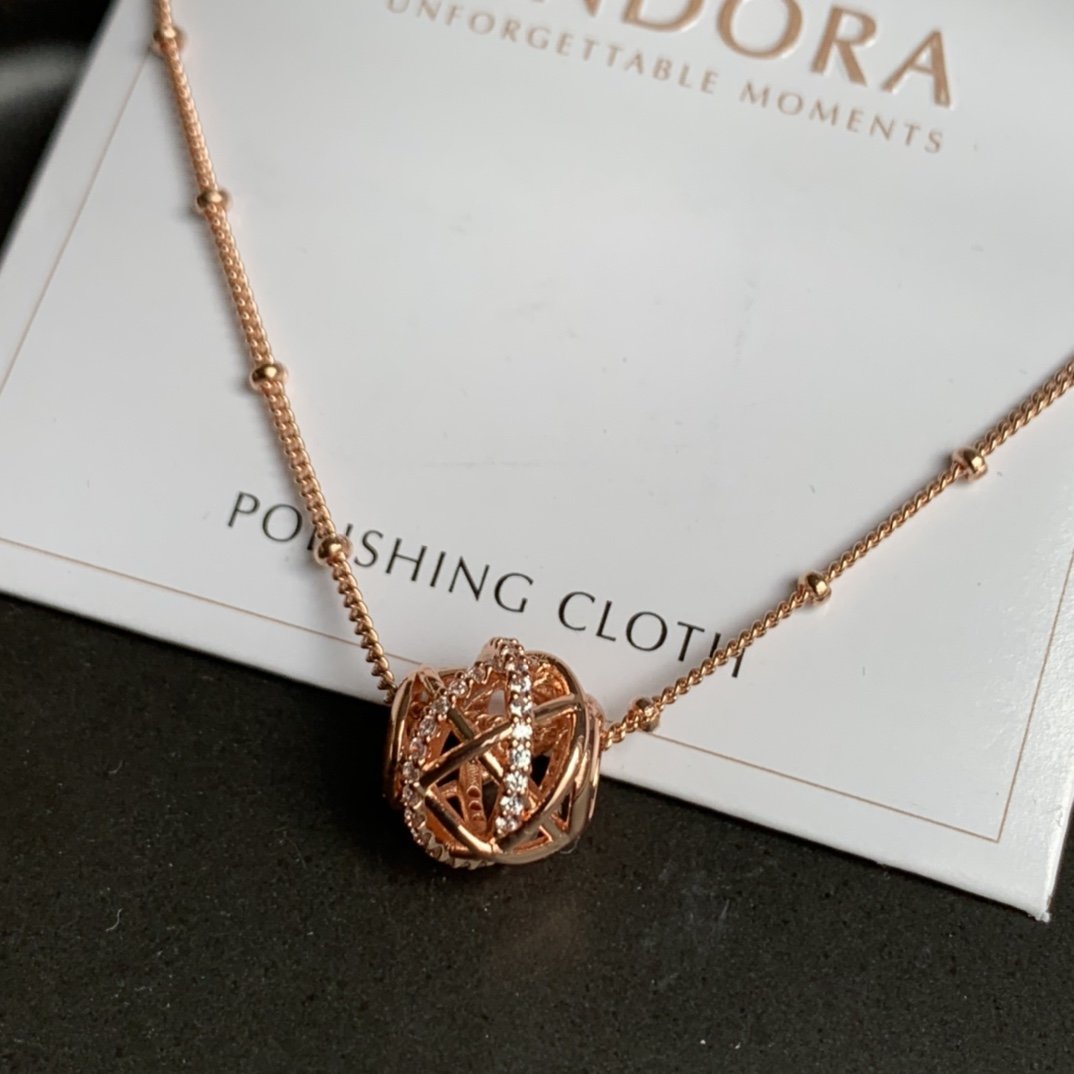 美美的项链潘多拉镂空银河项链超闪