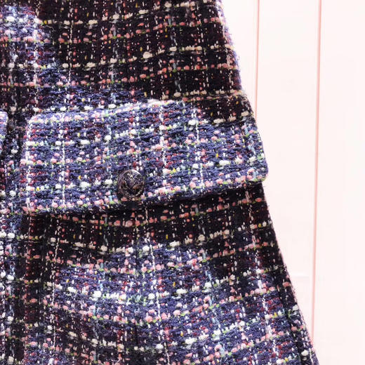 chanel香奈儿 藏蓝色毛呢半身裙