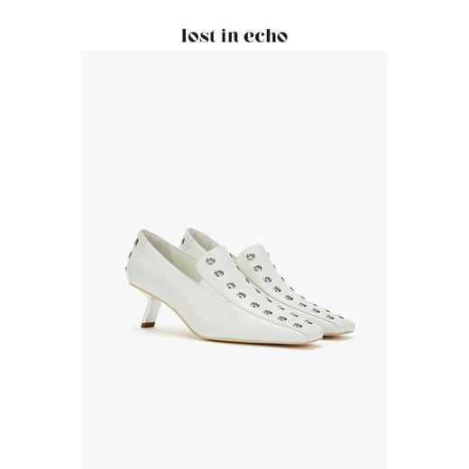 【微瑕疵不退不换】设计师女鞋lost in echo气眼装饰猫跟乐福鞋 商品图1