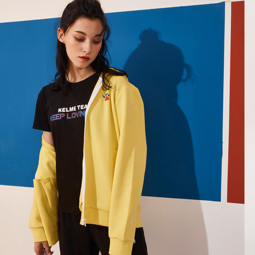 kelme/卡尔美 夏季简约基础短袖T恤女运动休闲棉t透气上衣女 商品图2