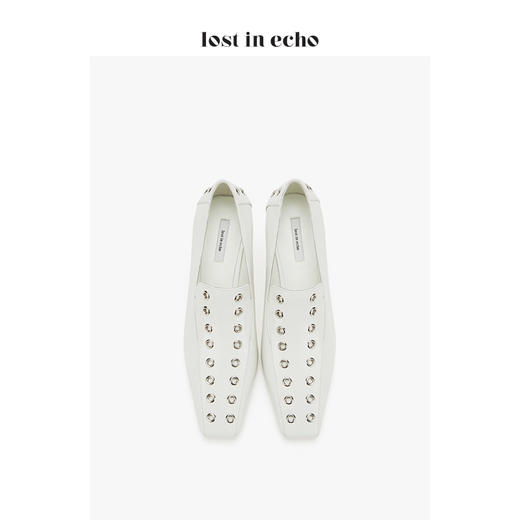 【微瑕疵不退不换】设计师女鞋lost in echo气眼装饰猫跟乐福鞋 商品图3