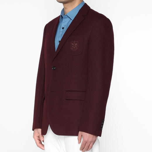 Marco Azzali 红色羊毛混纺单西 H5153200 商品图1
