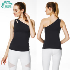 《惊爆618 不退换》HWT瑜伽单肩性感背心夏季瑜伽服