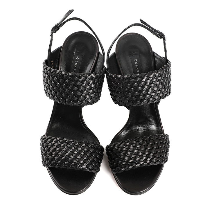 cesarecasadei羊皮革女士粗跟超高跟凉鞋i1acs003