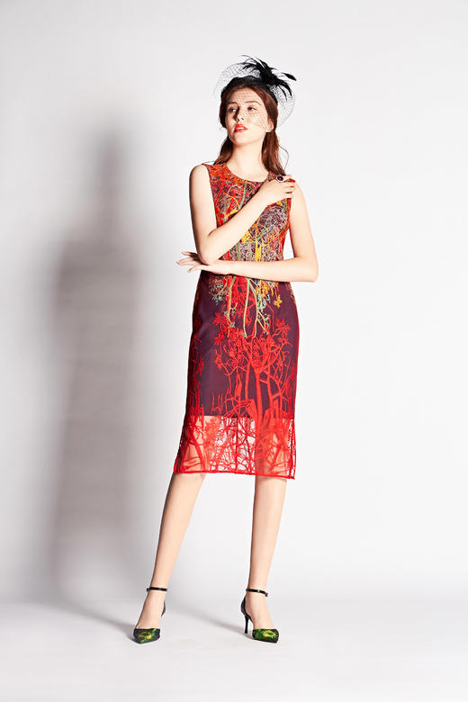 【伯妮斯茵】2S6372--连衣裙--盛开的杏树--《燃烧的灵魂--梵高》 商品图2