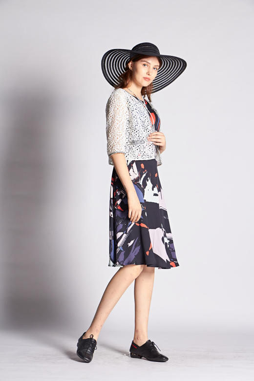 【伯妮斯茵】2S6391--黑色连衣裙--盛开的杏树--《燃烧的灵魂--梵高》 商品图2