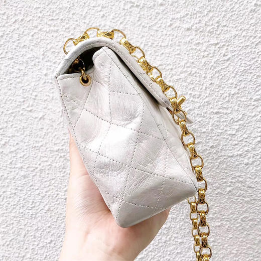 chanel香奈儿 白色mini cf方胖子