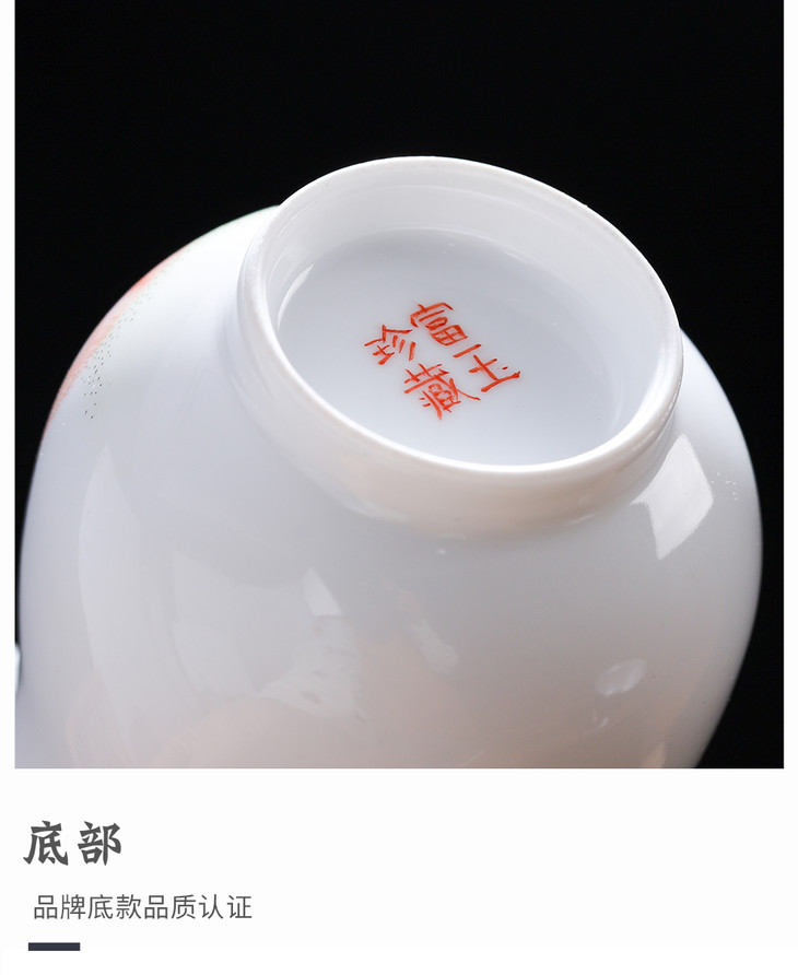 收藏珍品 | 富玉窑 竹报团圆 手绘粉彩 玲珑雕刻品茗杯 - 富玉陶瓷