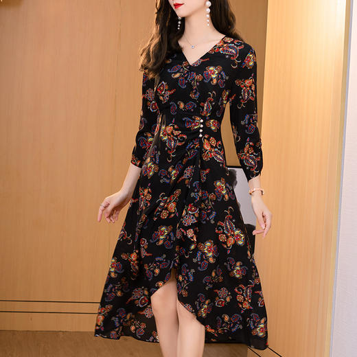 SMHC-SM20181夏季新款印花真丝连衣裙 商品图0