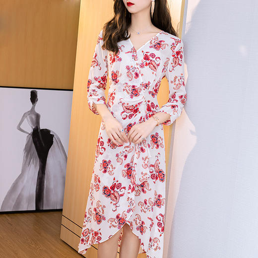 SMHC-SM20181夏季新款印花真丝连衣裙 商品图1
