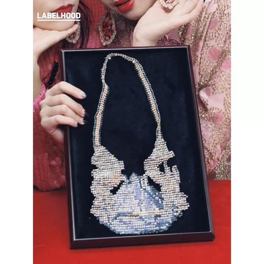 YUE QIQI 2020春夏新款 设计师品牌复古串珠编制手提包 JPJ24 商品图0