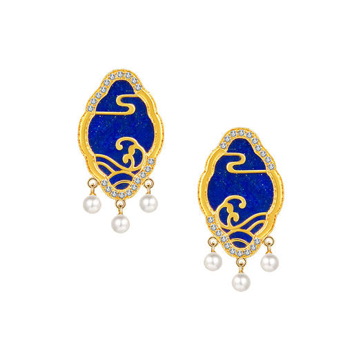 【熙】画堂春·水何澹澹耳饰 商品图0