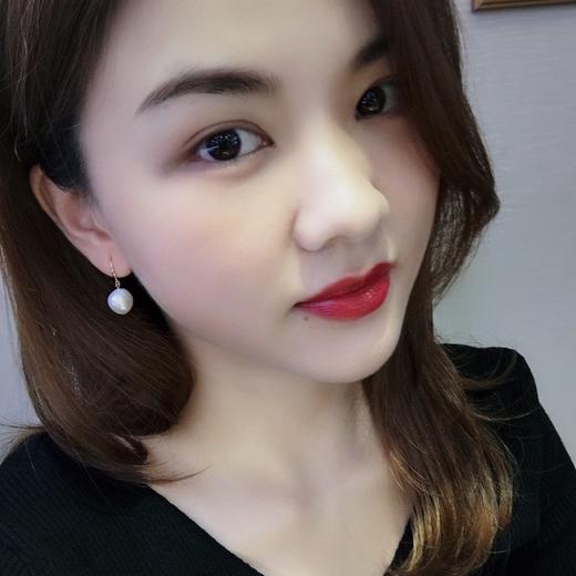 BW-18KE11时尚新款18K金手工镶异形珠耳钩 商品图1