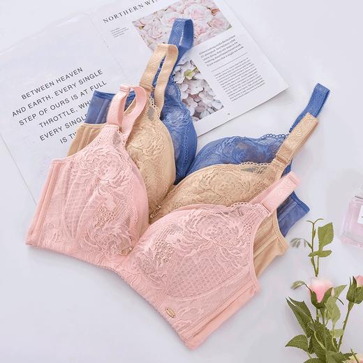 【秒杀品不退不换】皇家丽美WW1818-1薄款无钢圈托胸款文胸大胸显小内衣 商品图2