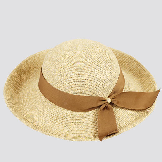 春夏 遮阳优雅蝴蝶结装饰 草帽 可调节尺寸DS20SSMC-01 商品图2