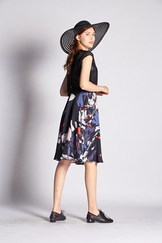 【伯妮斯茵】2S6391--黑色连衣裙--盛开的杏树--《燃烧的灵魂--梵高》 商品图4