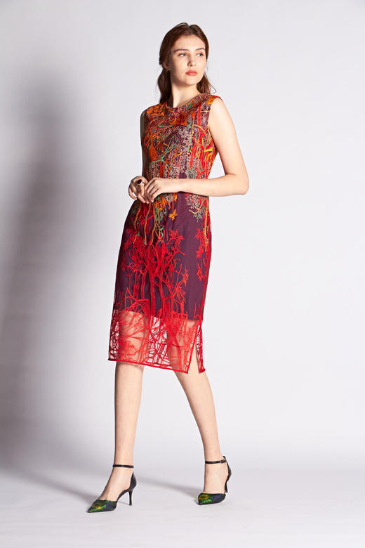 【伯妮斯茵】2S6372--连衣裙--盛开的杏树--《燃烧的灵魂--梵高》 商品图1