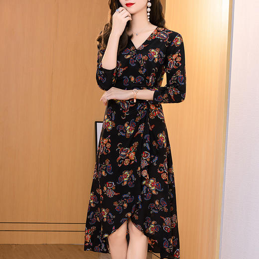 SMHC-SM20181夏季新款印花真丝连衣裙 商品图3