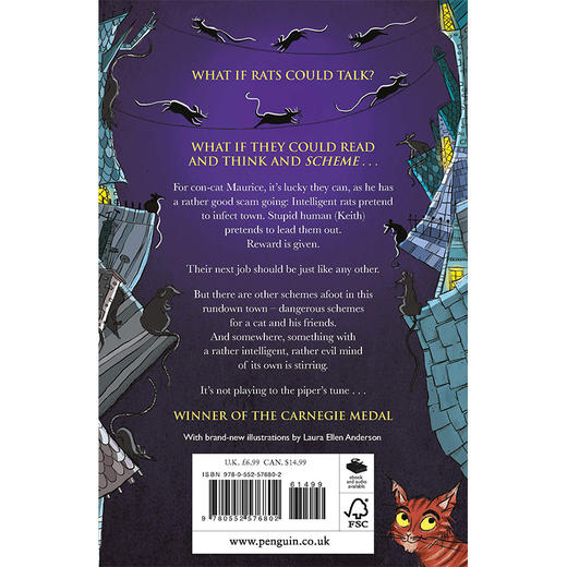 预售 碟形世界28 猫和少年魔笛手 英文原版 英文科幻小说 儿童文学 Amazing Maurice and his Educated Rodents Terry Pratchett 商品图1