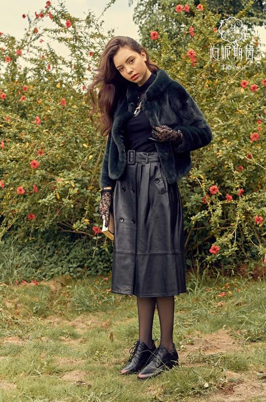 【伯妮斯茵】6P6631黑色皮半裙 商品图2