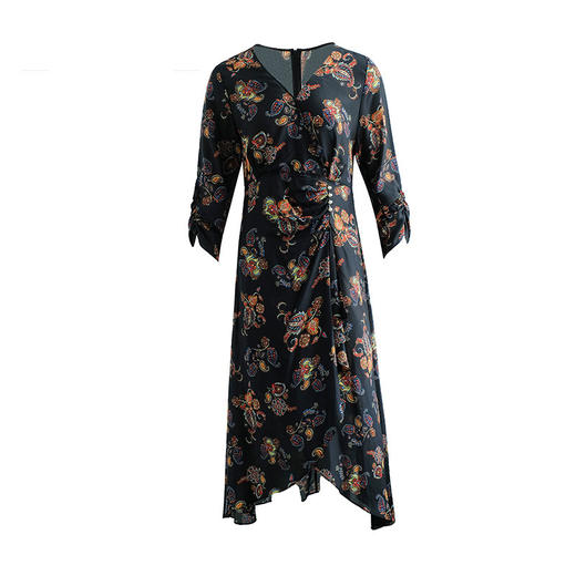 SMHC-SM20181夏季新款印花真丝连衣裙 商品图4