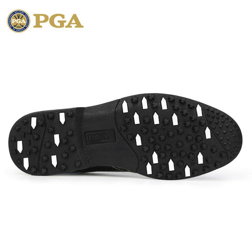 美国PGA 高尔夫球鞋 男士真皮鞋子 鳄鱼纹牛皮+防水超纤 防滑鞋钉 商品图4