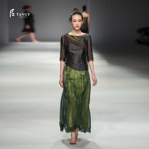 TANGY Collection 天意 禾雀花系列 桑蚕丝半身裙 商品图0