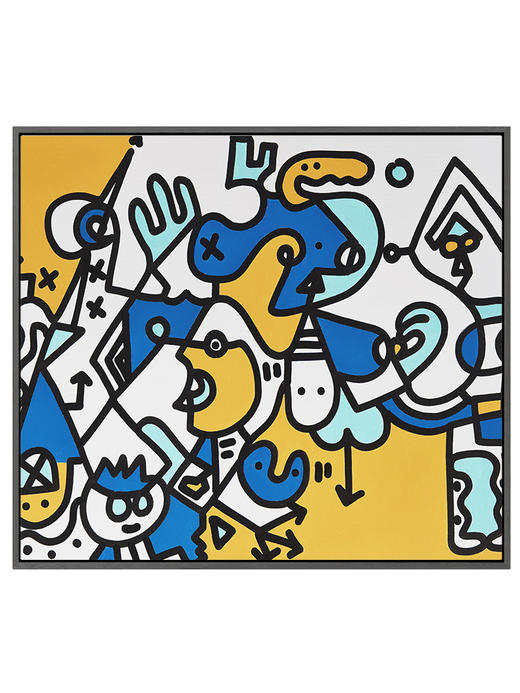 《幸会》郑元无 原创个性涂鸦艺术装饰画