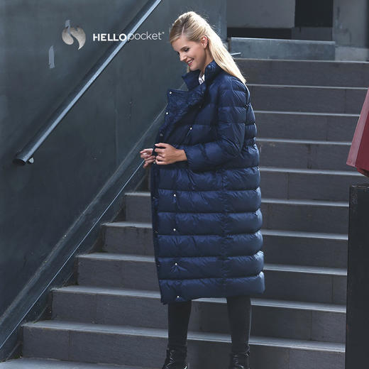 HPWL015长款OL西服领抗寒850F鹅绒服 商品图2