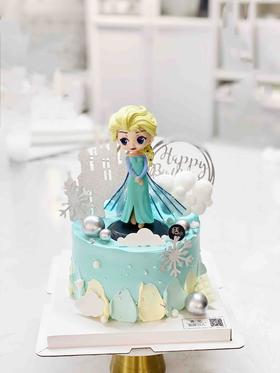 冰雪奇缘主题生日蛋糕